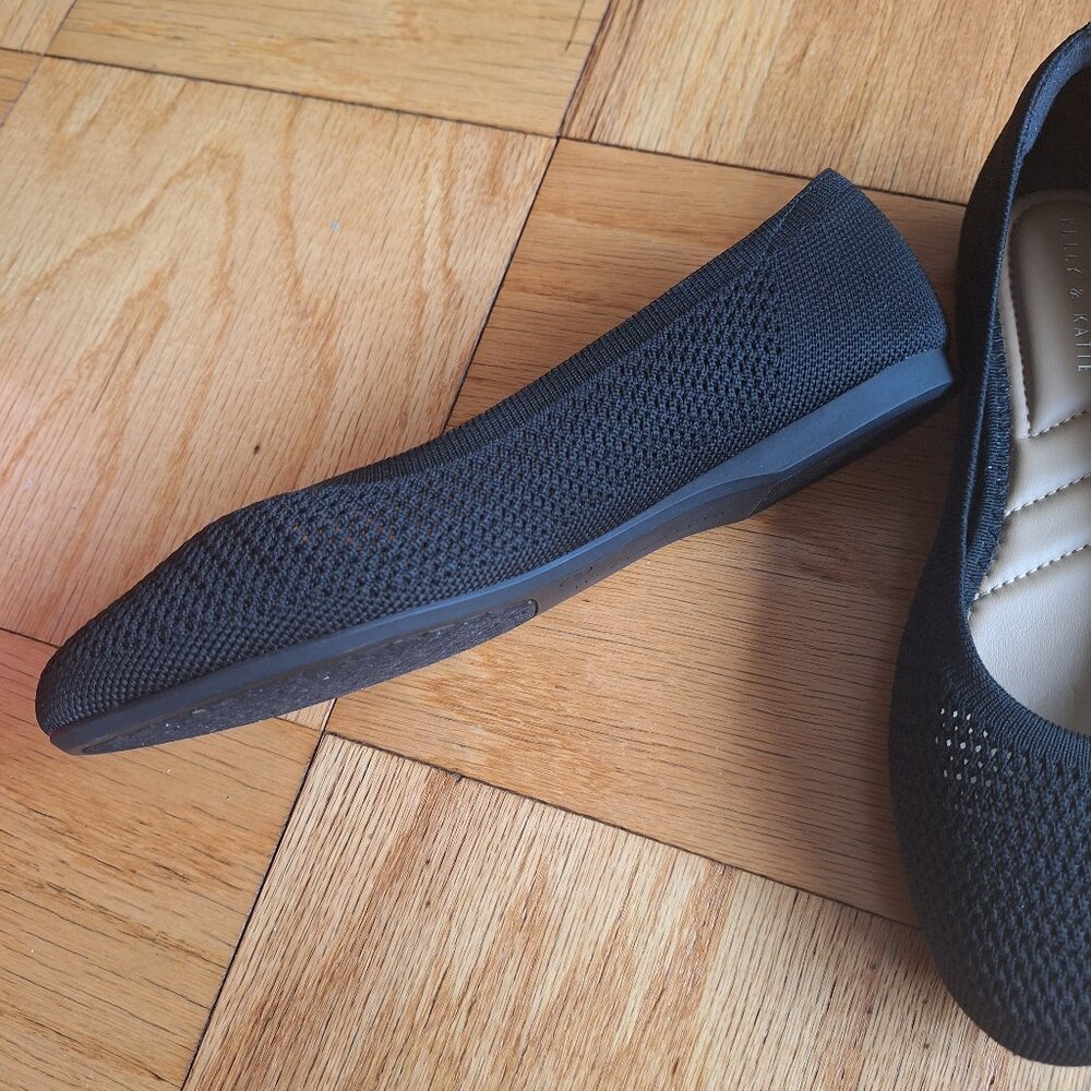 FLAT BALLET BLACK SHOES KELLY & KATIE